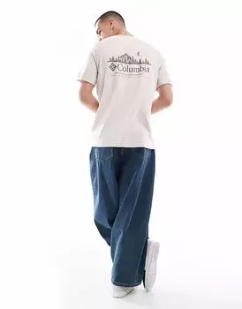 Футболка с графическим принтом Columbia Hageman бежевого цвета