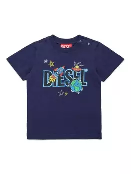 Футболка с графическим принтом Diesel Kids, синий
