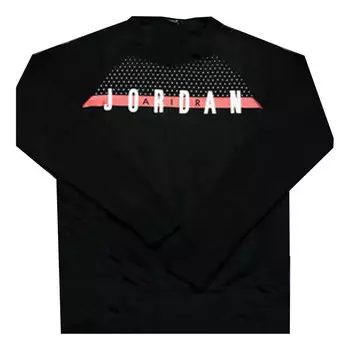 Футболка с графическим принтом, длинная футболка Air Jordan, черный