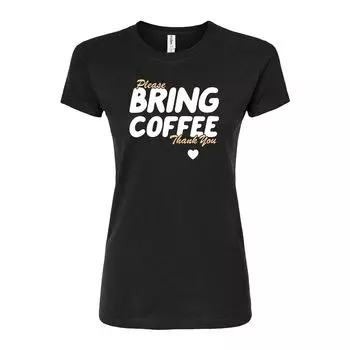 Футболка с графическим принтом для юниоров Bring Coffee Licensed Character, черный