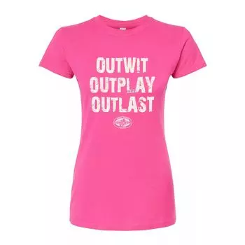 Футболка с графическим принтом для юниоров Survivor Outwit Outplay Outlast Licensed Character, розовый