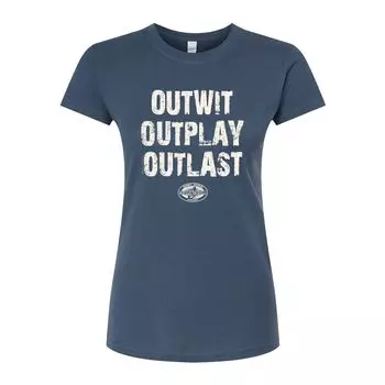 Футболка с графическим принтом для юниоров Survivor Outwit Outplay Outlast Licensed Character, синий