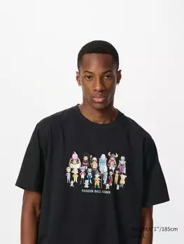 Футболка с графическим принтом Dragon Ball Ut Uniqlo, цвет 09 черный