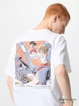 Футболка с графическим принтом Dragon Ball Ut Uniqlo, цвет 00 белый