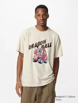 Футболка с графическим принтом Dragon Ball Ut Uniqlo, цвет 30 бежевый