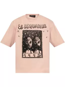 Футболка с графическим принтом DSQUARED2, розовый
