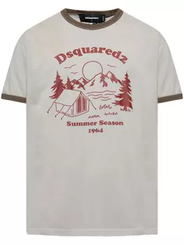 Футболка с графическим принтом DSQUARED2, серый