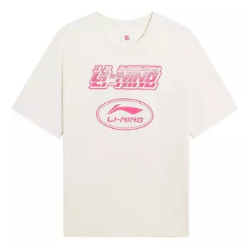 Футболка с графическим принтом футболка Li-Ning, бежевый