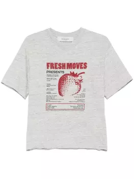 Футболка с графическим принтом Golden Goose, серый