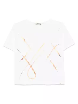 Футболка с графическим принтом Herno, белый