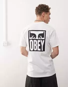 Футболка с графическим принтом icon eyes белого цвета Obey