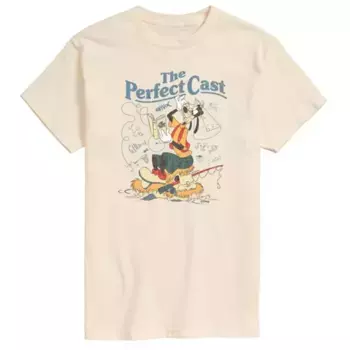 Футболка с графическим принтом «Идеальный актерский состав» для мужчин из фильма «Глупый фильм» Disney, бежевый