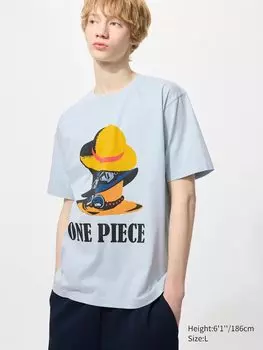 Футболка с графическим принтом из архива ut Uniqlo, синий