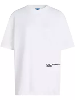 Футболка с графическим принтом Karl Lagerfeld Jeans, белый