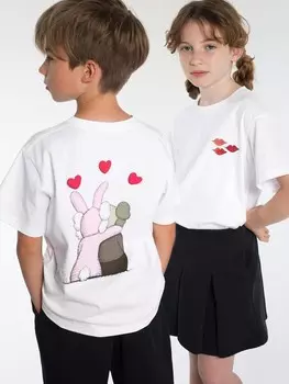 Футболка с графическим принтом Kaws + Warhol Uniqlo, цвет 00 белый