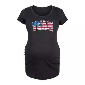 Футболка с графическим принтом команды Maternity Team USA Unbranded, черный