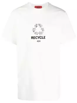 Футболка с графическим принтом логотипа 424, белый