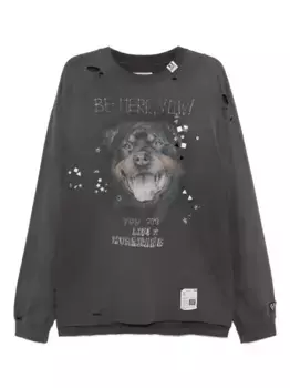 Футболка с графическим принтом Maison Mihara Yasuhiro, серый