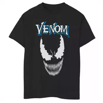 Футболка с графическим принтом Marvel Venom Crest для мальчиков 8–20 лет Licensed Character