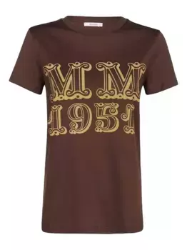 Футболка с графическим принтом MAX MARA, коричневый