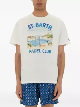 Футболка с графическим принтом MC2 Saint Barth, белый
