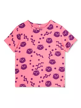 Футболка с графическим принтом Mini Rodini, розовый