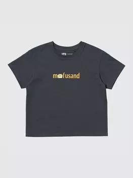 Футболка с графическим принтом Mofusand ut Uniqlo, цвет 08 серый