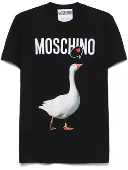 Футболка с графическим принтом Moschino, черный
