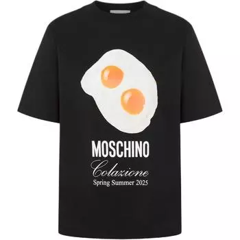 Футболка с графическим принтом MOSCHINO, черный