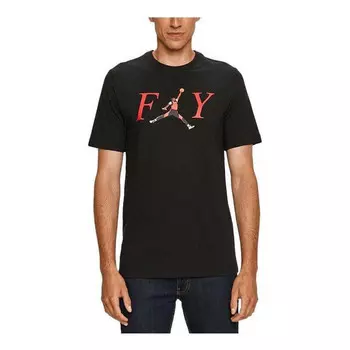 Футболка с графическим принтом муха футболка Air Jordan, черный