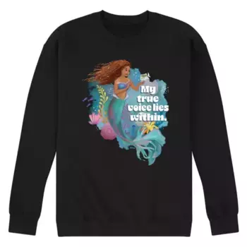 Футболка с графическим принтом «Настоящие голоса Русалочки» для мужчин Disney, черный