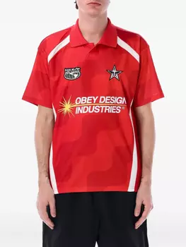 Футболка с графическим принтом Obey, красный
