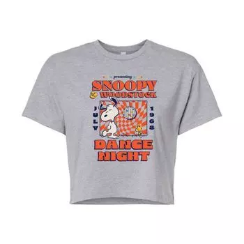 Футболка с графическим принтом «Peanuts Dance Night» для юниоров Licensed Character, серый