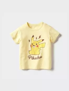 Футболка с графическим принтом Pokmon ut Uniqlo, цвет 41 желтый