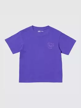 Футболка с графическим принтом Pokmon ut Uniqlo, цвет 77 фиолетовый