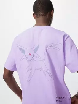 Футболка с графическим принтом Pokmon ut Uniqlo, фиолетовый