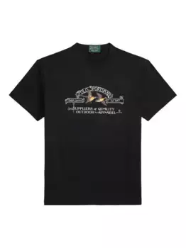Футболка с графическим принтом POLO RALPH LAUREN, черный