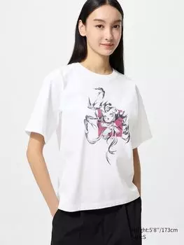 Футболка с графическим принтом Pop mart ut Uniqlo, белый