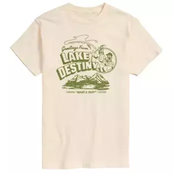 Футболка с графическим принтом «Привет мужику из озера Судьба» от A Goofy Movie Disney, бежевый