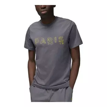 Футболка с графическим принтом psg Air Jordan, серый