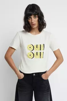 Футболка с графическим принтом River Island, белый