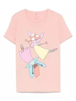 Футболка с графическим принтом Stella McCartney Kids, розовый