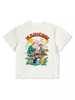 Футболка с графическим принтом Stella McCartney Kids, белый