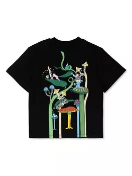 Футболка с графическим принтом Stella McCartney Kids, черный
