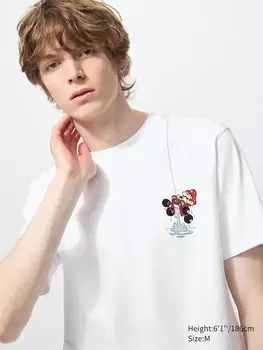 Футболка с графическим принтом Super Mario Archive ut Uniqlo, белый