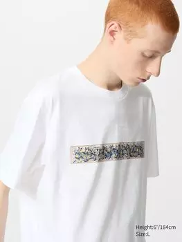 Футболка с графическим принтом tate ut Uniqlo, цвет 00 белый