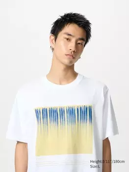 Футболка с графическим принтом tate ut Uniqlo, цвет 00 белый