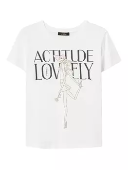 Футболка с графическим принтом TWINSET, белый