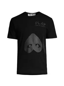 Футболка с графическим принтом Two Hearts Comme des Garons PLAY, черный