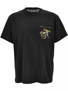 Футболка с графическим принтом Versace Jeans Couture, черный
